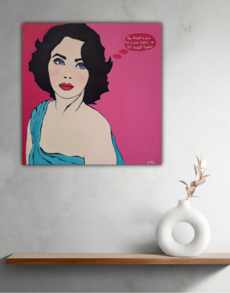 Small painting of Elizabeth Taylor 