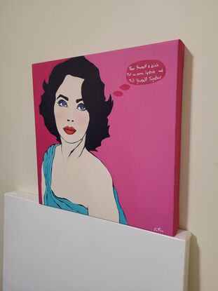 Small painting of Elizabeth Taylor 