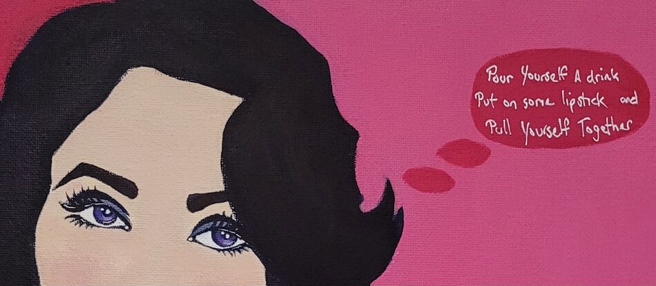 Small painting of Elizabeth Taylor 