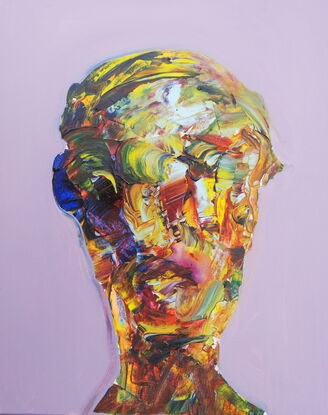 impasto portrait  painting 