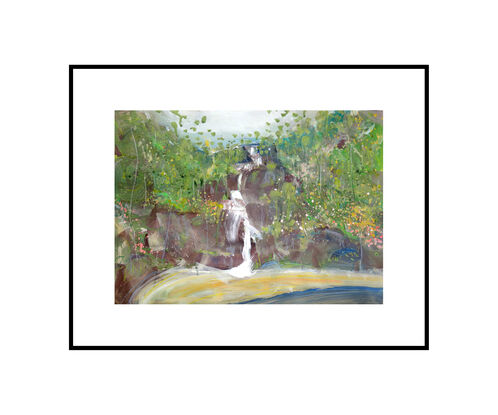 New landscape with waterfall 