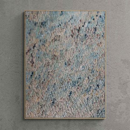 Blue impasto abstract