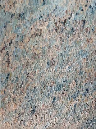 Blue impasto abstract