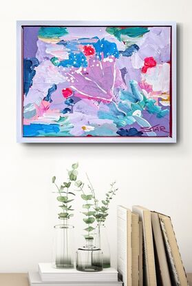 
A whimsical floral abstract reminiscent of the coastal headlands beside the beach.