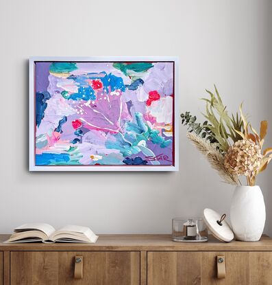 
A whimsical floral abstract reminiscent of the coastal headlands beside the beach.