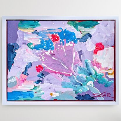 
A whimsical floral abstract reminiscent of the coastal headlands beside the beach.