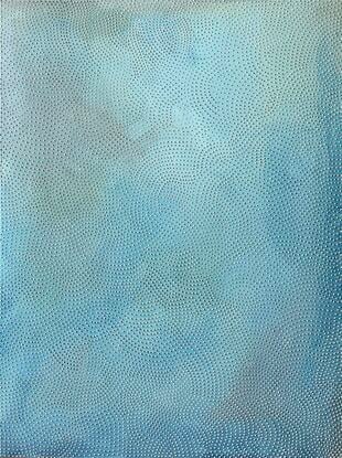 Blue impasto abstract