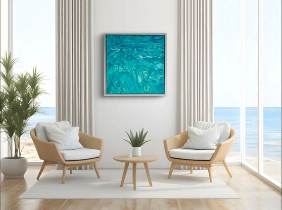 A beautiful tranquil painting that would enhance any room.?