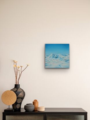 Snowy mountains with blue sky