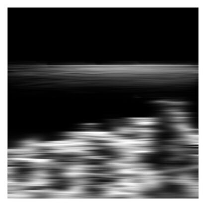 black and white seascape in abstract form