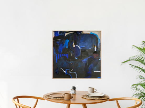 Blue abstract painting