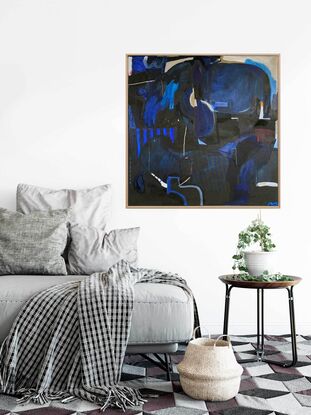 Blue abstract painting