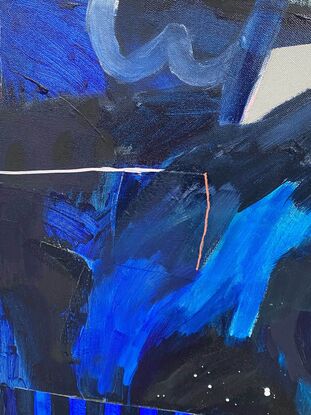 Blue abstract painting