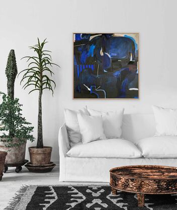 Blue abstract painting