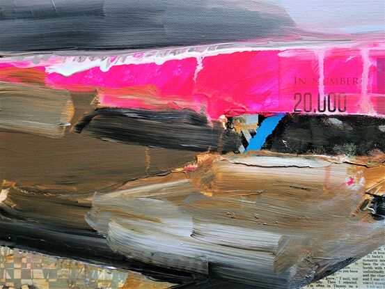 Colourful multi layered  abstract expressionist landscape