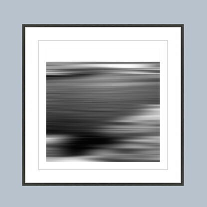 black and white seascape in abstract form