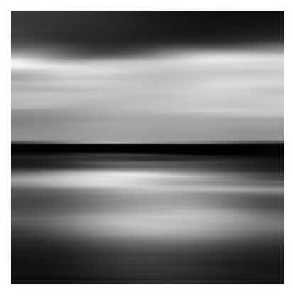 black and white seascape in abstract form