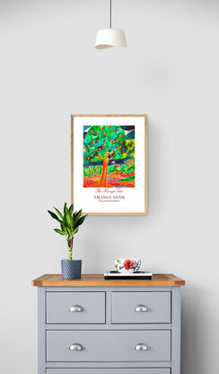 Beautiful bright coloured tropical scene