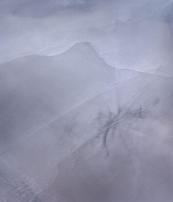 Aerial photograph of moon surface on Lake Amadeus, Northern Territory