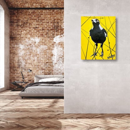 cheeky Australian Magpie Yellow Pop