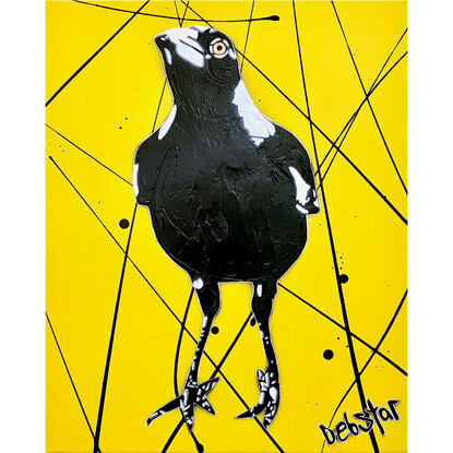 cheeky Australian Magpie Yellow Pop