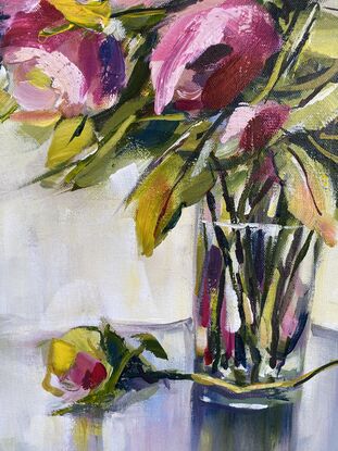 Pink roses in a vase