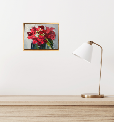 Bougainvillea flowers painted from life. 