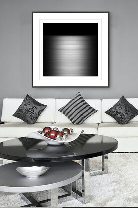 black and white seascape in abstract form