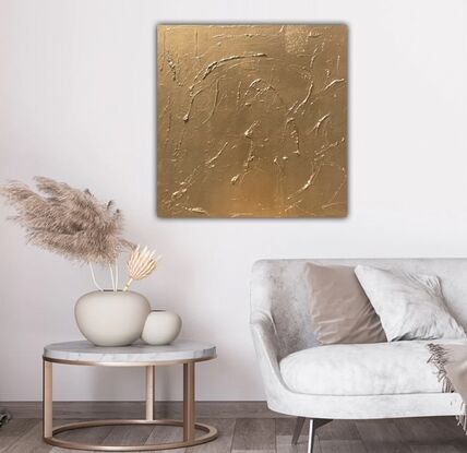 Gold textural artwork 