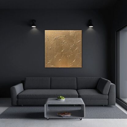 Gold textural artwork 