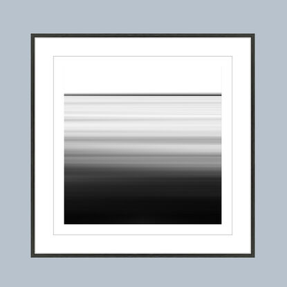 black and white seascape in abstract form