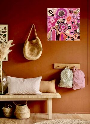 Meeting place -  Aboriginal symbols - warm tones- neutral 