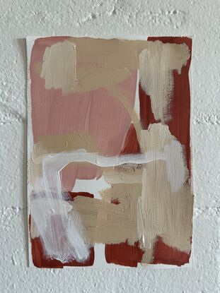 earthy colours, beige, pink, minimalism, expressionism, abstract art, expressionism, mark making on canvas