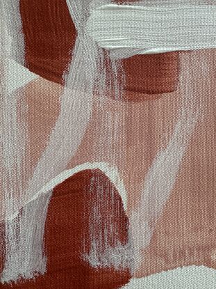 acrylic art, canvas, small canvas, abstract pink and rust colour on canvas