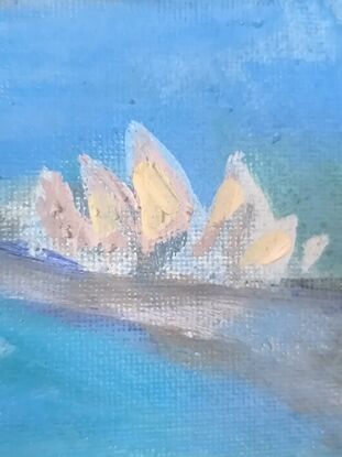 Boats and ships  on the water, Harbour Bridge and Opera House  as a Sydney icons