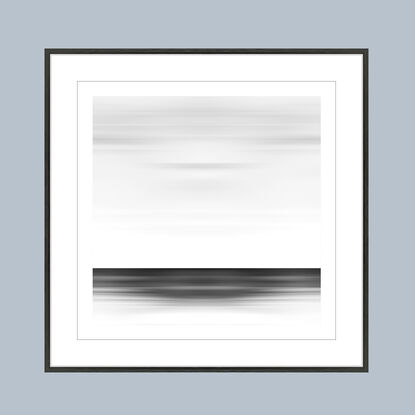 black and white seascape in abstract form