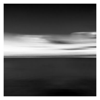 black and white seascape in abstract form