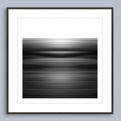 black and white seascape in abstract form