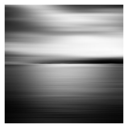 black and white seascape in abstract form