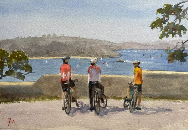 Cyclists enjoying a beautiful ride at George’s heights.