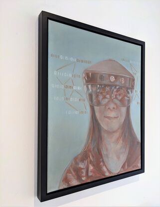 portrait with mixed reality glasses