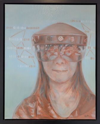 portrait with mixed reality glasses