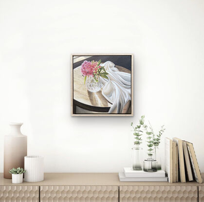 Still life with Australian pink gum blossoms