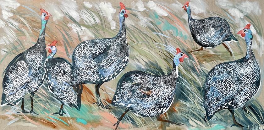  garden pathways Australiana landscape Guinea fowl 