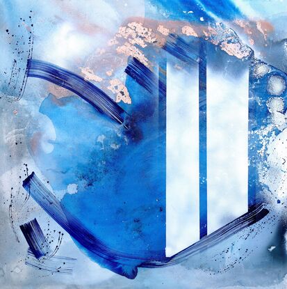 blue abstract
modern
white art
contemporary