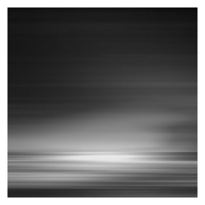 black and white seascape in abstract form