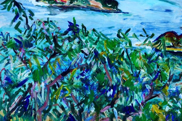 Plein-air painting of the Pearl Beach