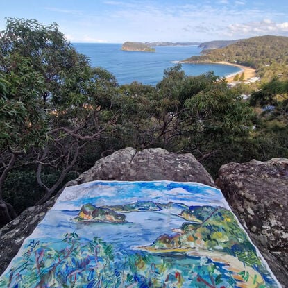 Plein-air painting of the Pearl Beach