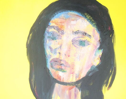 Character portrait  painting  yellow