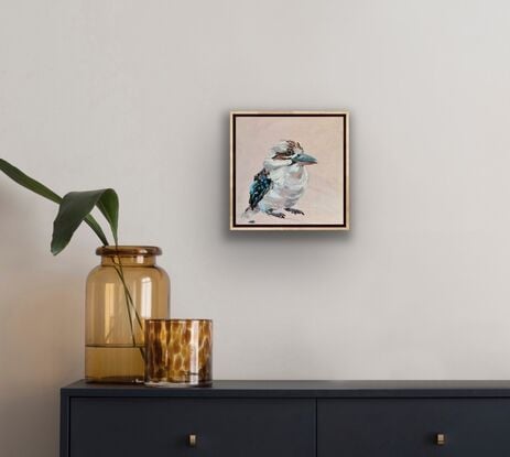 small framed kookaburra portriat